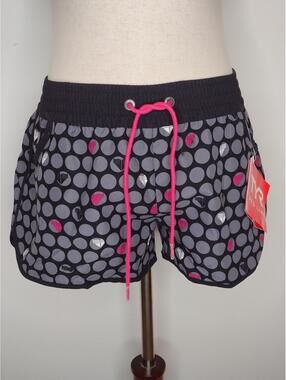 NWT TYR Women's Black/Gray/Red Line Board Shorts Size Small